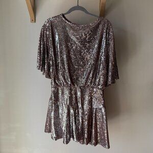 Manuka Sequin Mini Dress - Free People - Pink concert dress